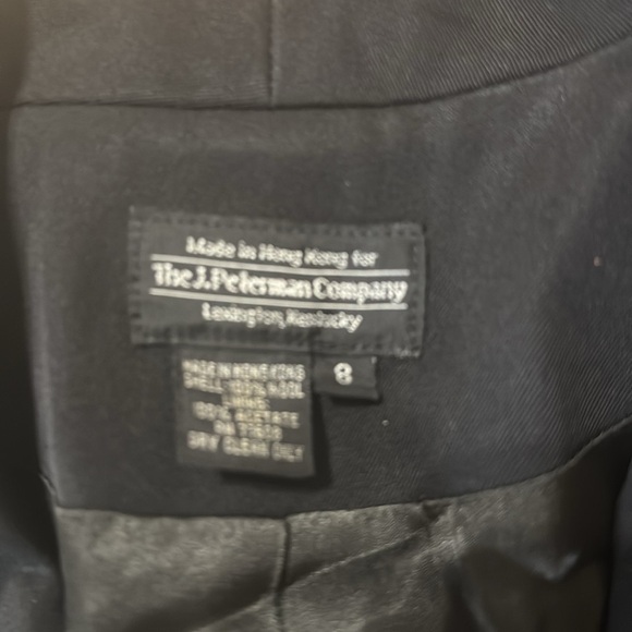 The J Peterman Company 100% Wool Classic Black Women's Blazer - Picture 10 of 14